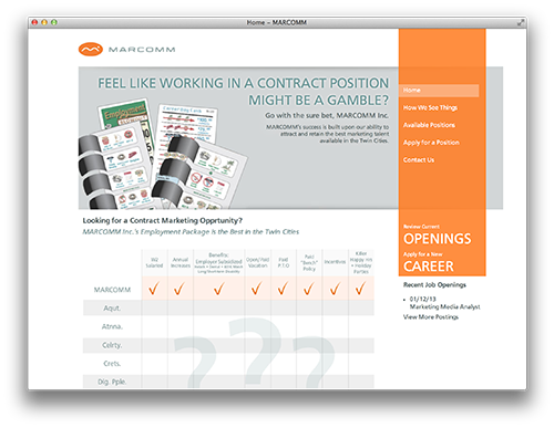 Marcomm Website Screeenshot