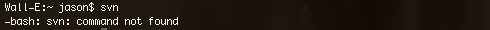 SVN Command Not Found